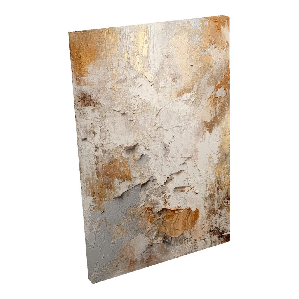 Quadro Decorativo Exclusivo Gauer Abstrato Tons Pasteis Espatulado