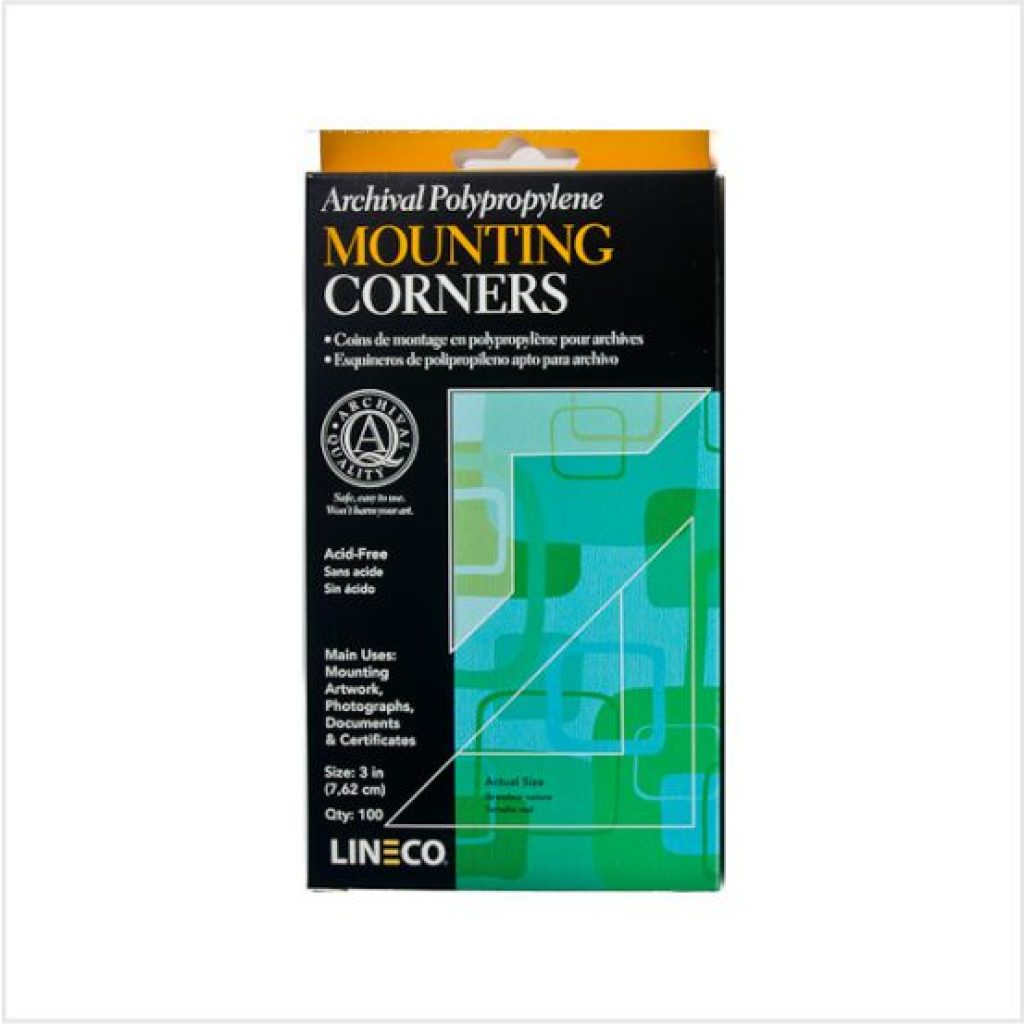 Cantoneiras de Polipropileno com qualidade de conservação, transparente e finas, com material 100% puro e livre de ácido. Ideal para suporte de fotografias e obras em papel de médio e grande porte.

Possui selo PATCantoneira de 7,62

Modelo aberto (full view)

Caixa com 100 unidades por tratar de preço com variação cambial 
o preço do mesmo deve ser atualizado via e-mail ou via telefone
