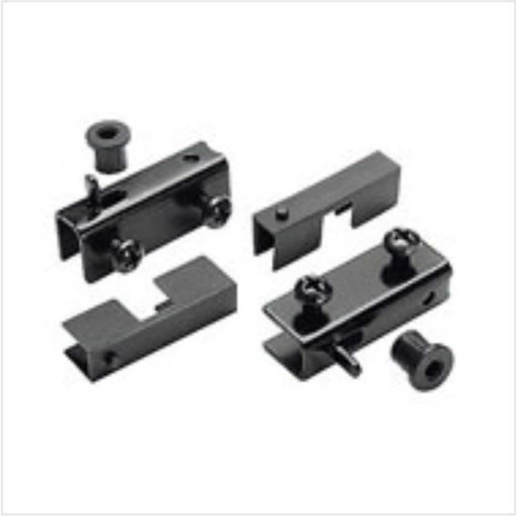Dobradiça para porta de vidro de até 6 mm de espessura.