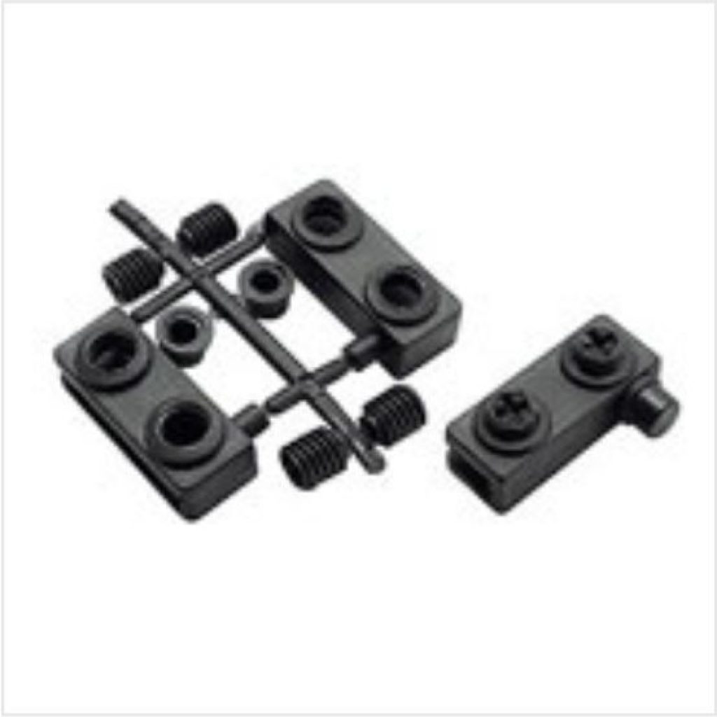 Dobradiças para porta de pequeno porte para vidros de até 4mm de espessura.