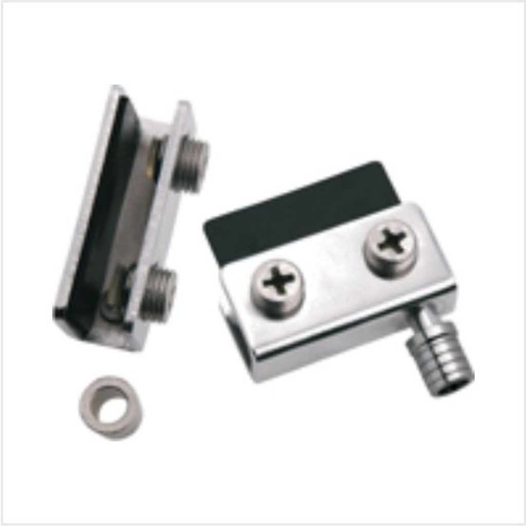 Muito utilizada em rack’s e estantes, aplicada em portas de vidro de 3mm a 6mm de espessura e possui vatagem de não necessitar de furação no vidro para sua instalação.

Material: Aço