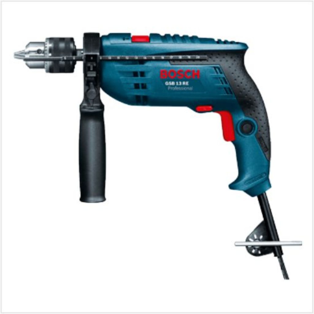 Características técnicas:
Furadeira de Impacto GSB 13 RE Professional
Potência: 600 watts
Rotação sem carga: 0 – 3.000 min–1
Mandril: 1/2” - 13 mm
Capacidade de perfuração: concreto 13 mm Ø / aço 10 mm Ø / madeira 25 mm Ø
Peso: 1,6 kg
Acompanha: Empunhadeira auxiliar, chave de mandril, limitador de profundidade
&nbsp;