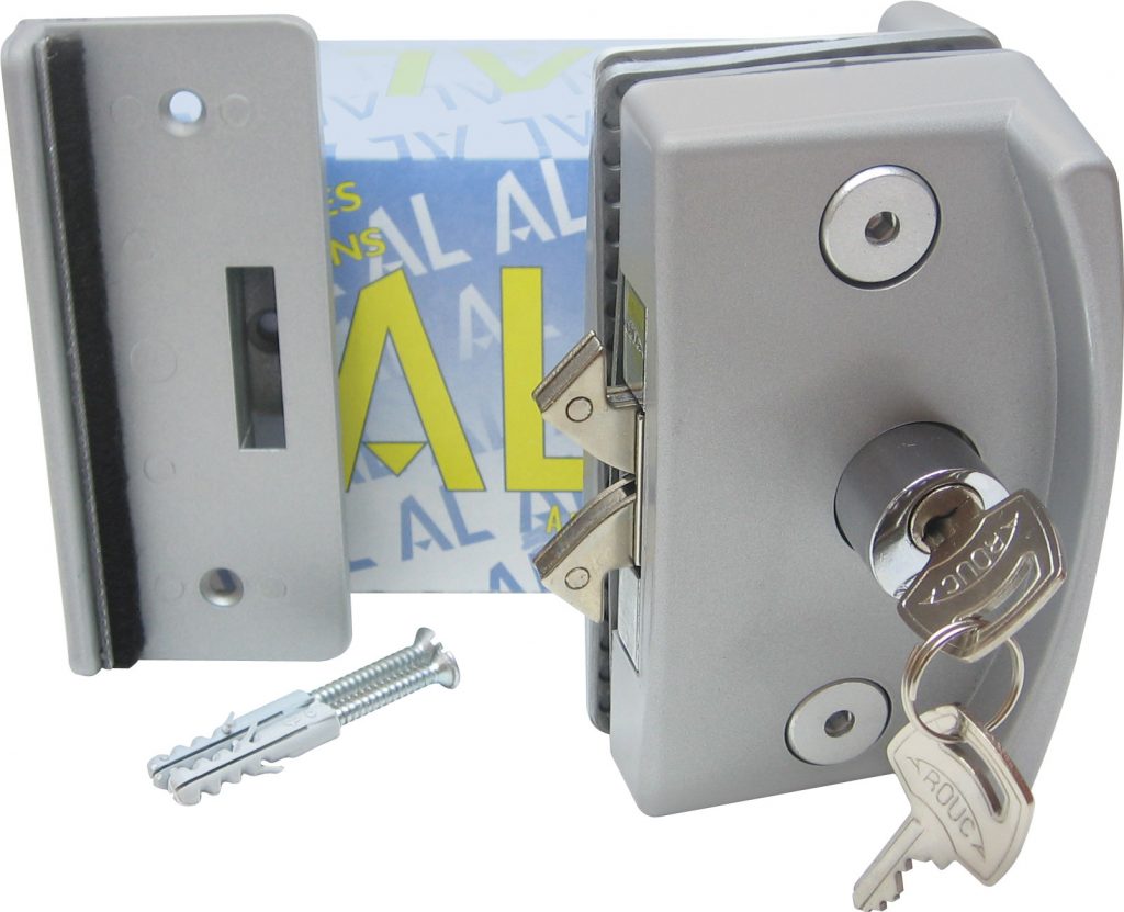 Fechadura para porta V/A blindex