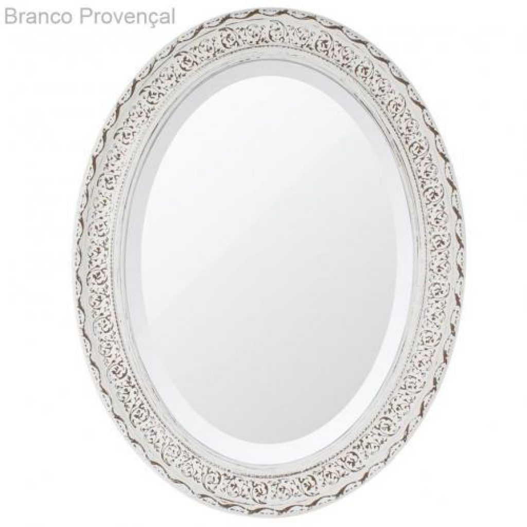 Moldura Oval Branco Provençal