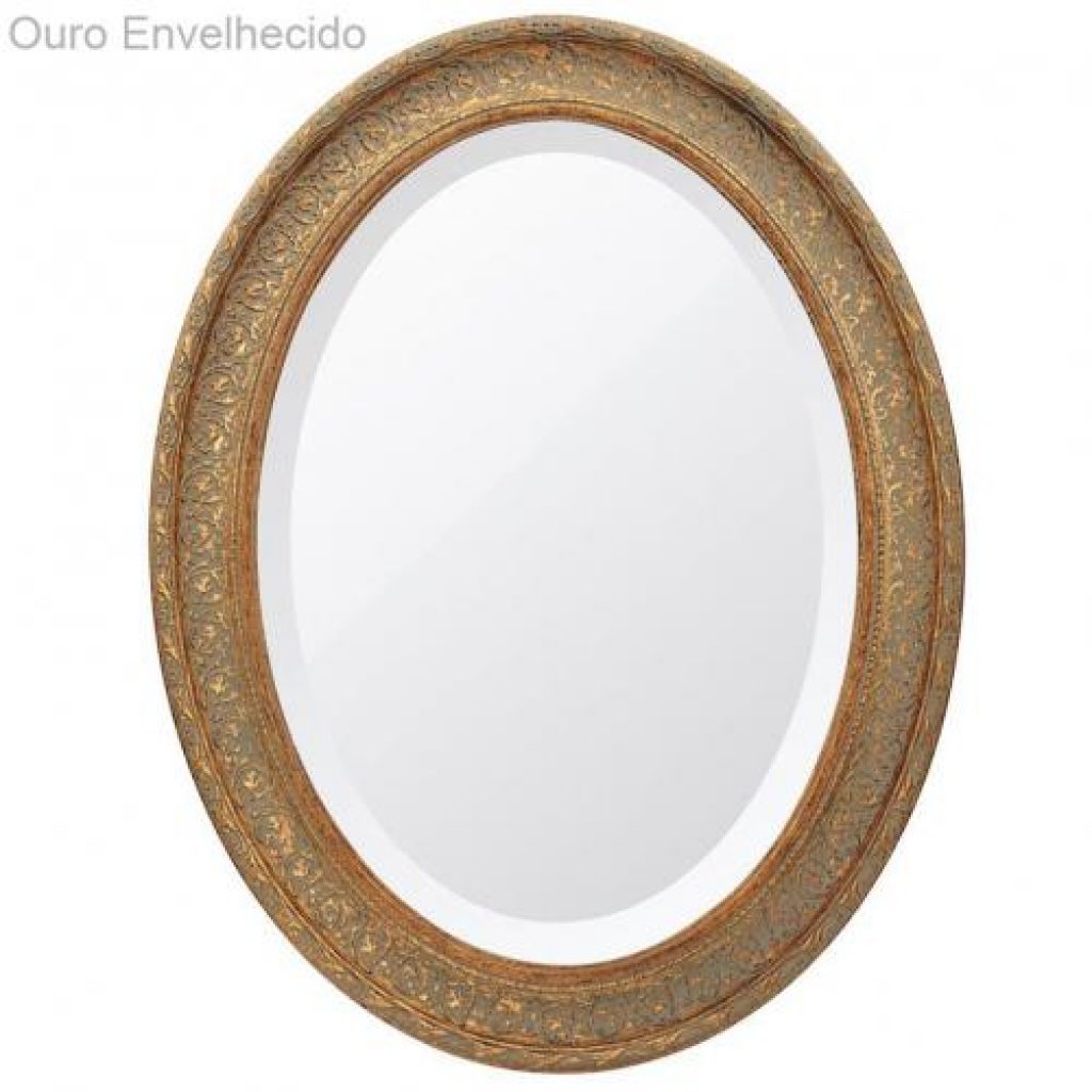 Moldura Oval Ouro Envelhecido