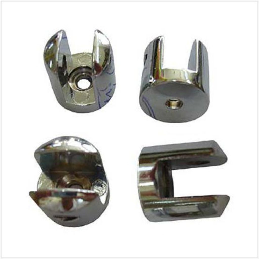 Aplicação: Para prateleiras de vidro

Disponível com fenda de 4 mm ,6 mm, 8 mm, 10 mm e 12 mm

Cor: Cromado

Embalagem: Unidade e centena