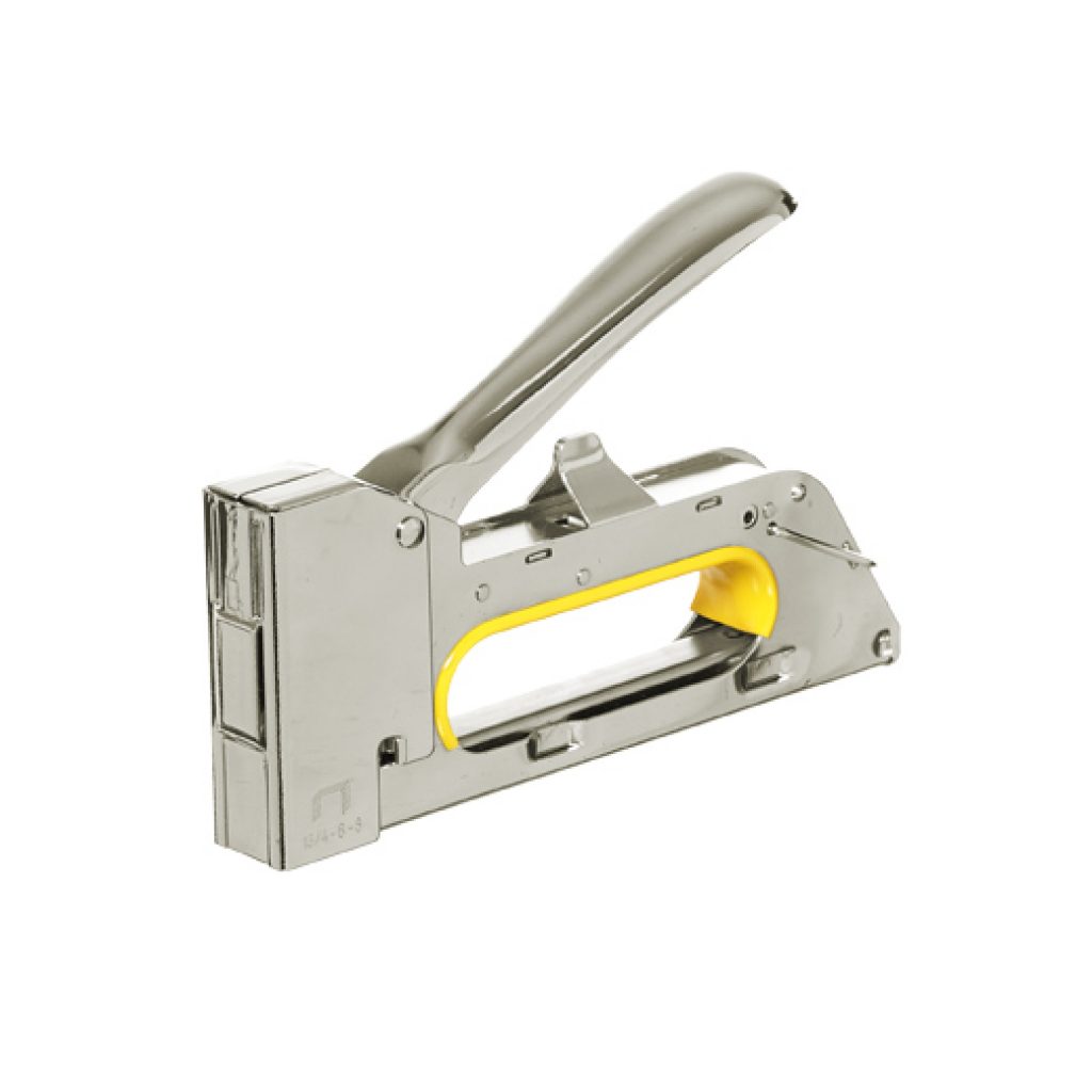 Aplicações:

Ideal para uso Hobby ou em qualquer material de leve fixação. Fixação de cartazes, tecidos em madeira, cortiça, pequenos reparos, carpetes. Grampo 13 de 4 a 8 mm.

&nbsp;